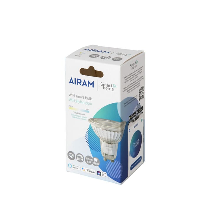 Airam Smart Home LED πηγή φωτός - Διαφανές-par16-36°-γυάλινο σώμα gu10-5w - Airam