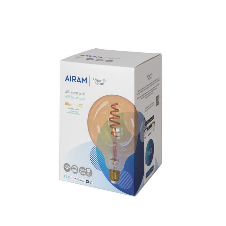 Λαμπτήρας LED Filament Airam Smarta Hem, Amber-125mm-ανακλινόμενο e27-6w Airam