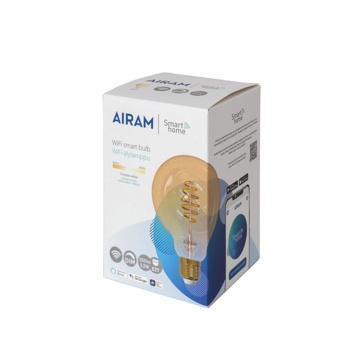 Λαμπτήρας LED Filament Airam Smarta Hem, Amber-95mm-αναδιπλούμενο e27-6w Airam