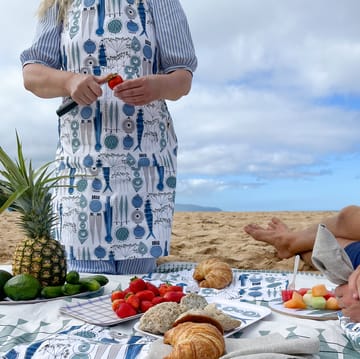 Ποδιά Picknick με μικρά σχέδια - Μπλε-μπεζ - Almedahls