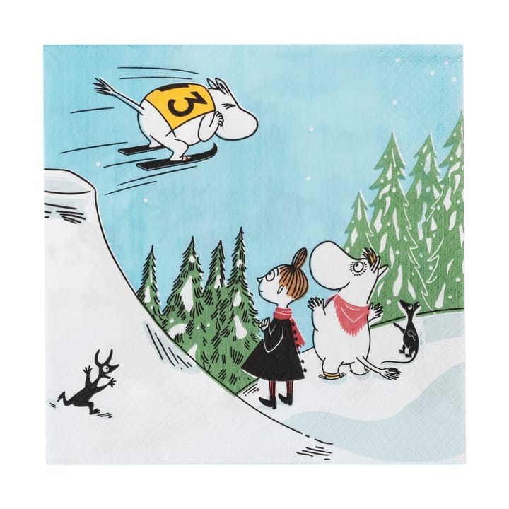 Χαρτοπετσέτες Moomin 33x33 cm - Ski jumping - Arabia