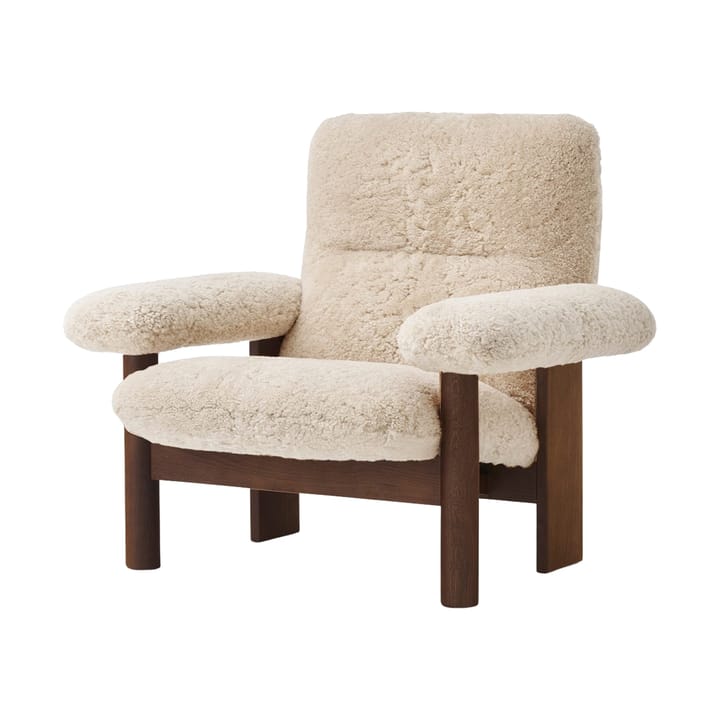 Πολυθρόνα Brasilia - Dark oak-Nature sheepskin curly - Audo Copenhagen