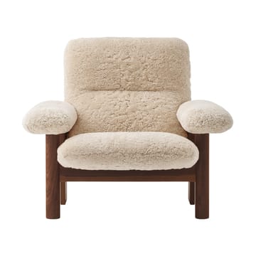 Πολυθρόνα Brasilia - Dark oak-Nature sheepskin curly - Audo Copenhagen