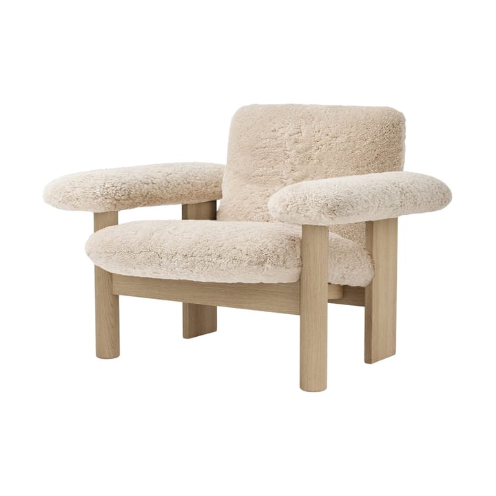 Πολυθρόνα Brasilia low back - Natural oak-Nature sheepskin curly - Audo Copenhagen