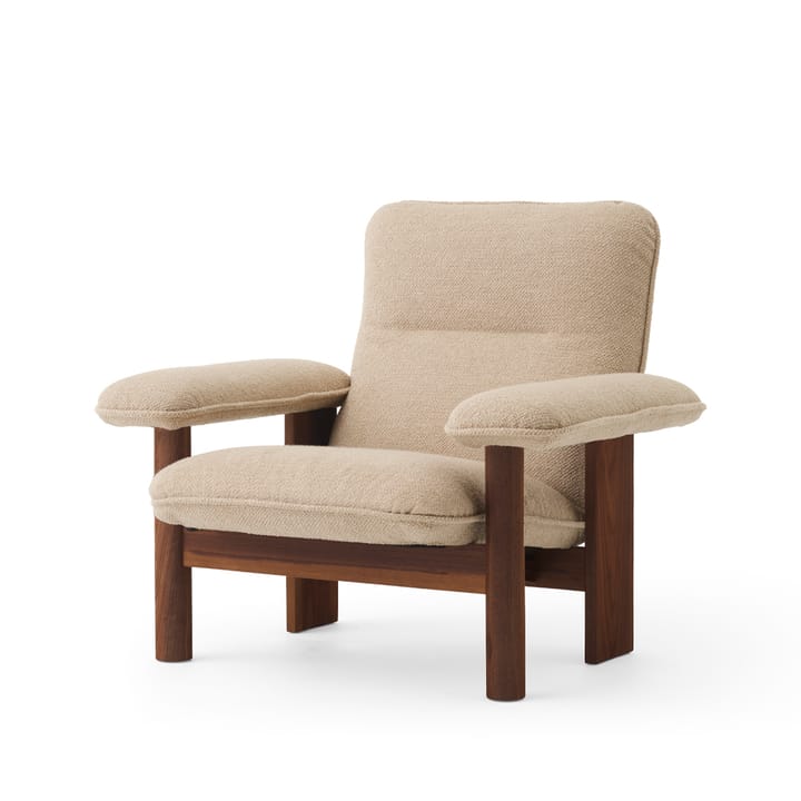 Πολυθρόνα Brasilia - Walnut-Bouclé 02 beige - Audo Copenhagen