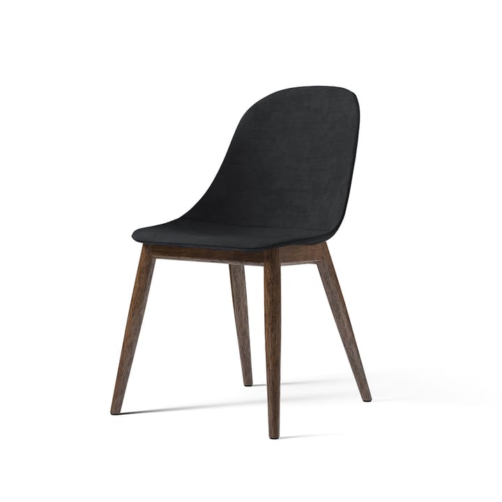 Καρέκλα τραπεζαρίας Harbour, επενδυμένο κάθισμα - Ύφασμα remix 173 σε σκούρο γκρι, πόδια από σκούρα βαμμένη βελανιδιά - Audo Copenhagen