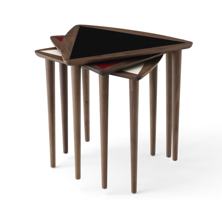 Umanoff nesting τραπέζι, Walnut-Black Audo Copenhagen