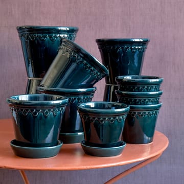 Copenhagen γλάστρα λουστραρισμένη Ø16 cm  - Μπλε - Bergs Potter