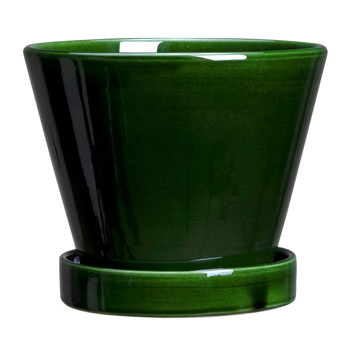 Julie γλάστρα λουστραρισμένη 13 cm - Πράσινο σμαραγδί - Bergs Potter