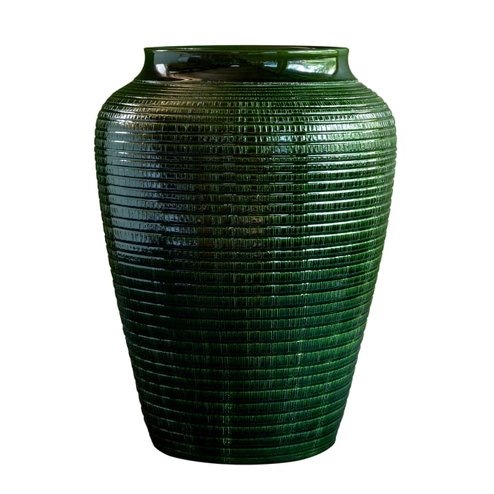 Βάζο με σμάλτο, Willow, 35 εκ - Πράσινο σμαραγδί - Bergs Potter