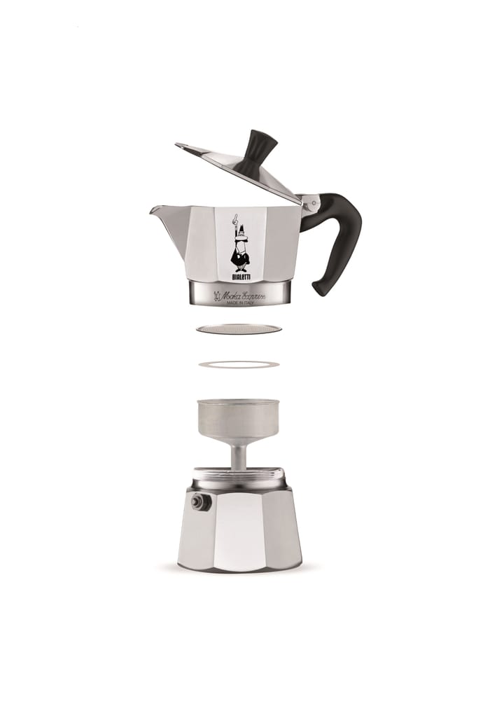 Καφετιέρα Moka 3 φλιτζάνια, Ασήμι Bialetti