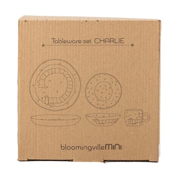 Σετ σερβίτσιου Charlie 3 μέρη - Μπλε-λευκό - Bloomingville