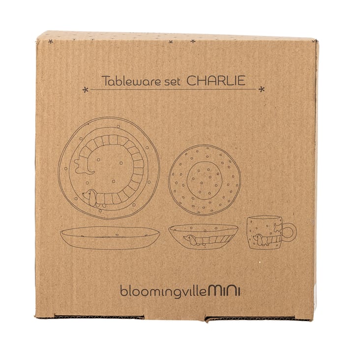 Σετ σερβίτσιου Charlie 3 μέρη, Μπλε-λευκό Bloomingville