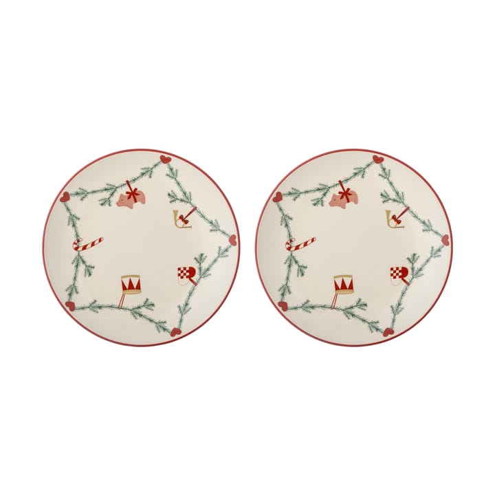 Πιάτο Yule Ø25.5 cm 2-pack - Λευκό - Bloomingville