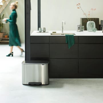 Bo κάδος με πεντάλ 3x11 l - mineral steel FFP - Brabantia