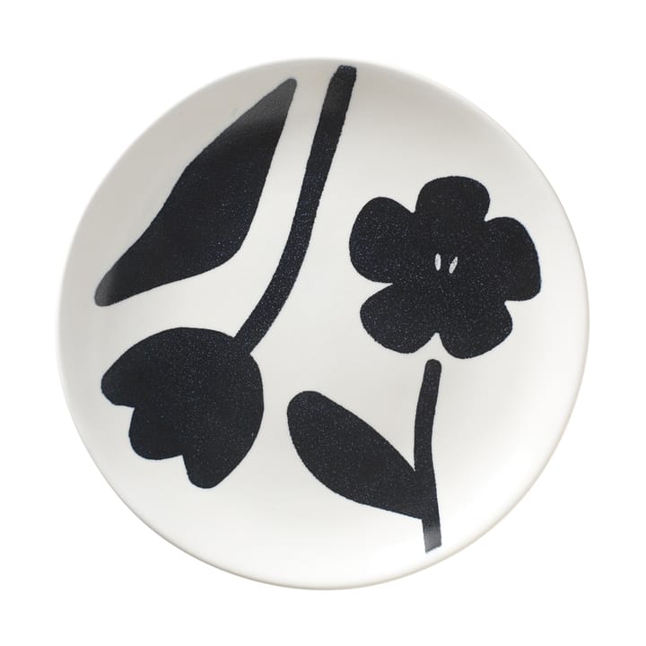 Πιάτο Flora Ø20 cm - Black-off white - Broste Copenhagen