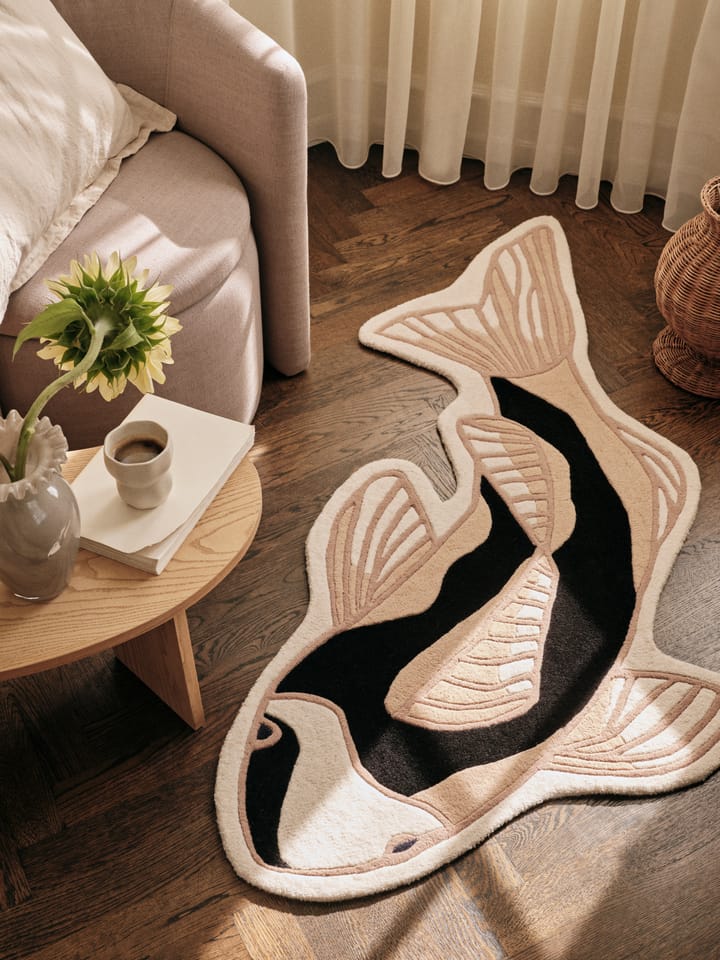 Koi χαλί 97x130 εκ, Black-beige Broste Copenhagen