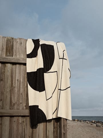 Maren κουβέρτα 130x180 εκ. - Black-off white - Broste Copenhagen