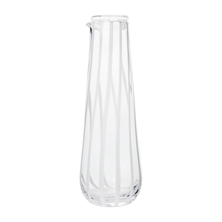 Stripe καράφα με καπάκι 0.8 l - Clear-white stripes - Broste Copenhagen