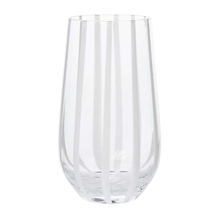 Stripe ποτήρι 55 cl - Clear-white stripes - Broste Copenhagen