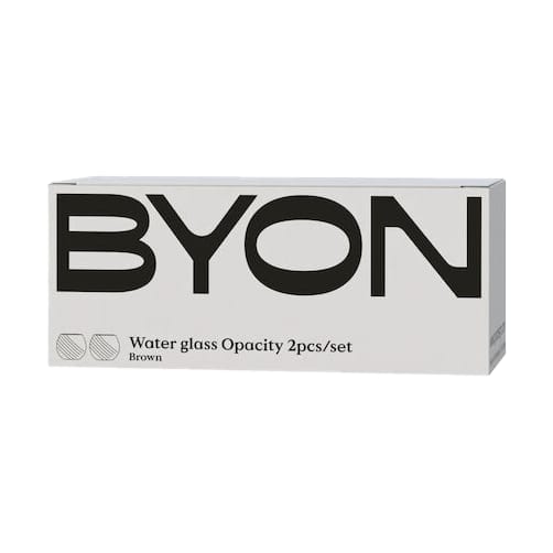 Ποτήρια Opacity 22 cl σετ 2 τεμαχίων - Καφέ - Byon