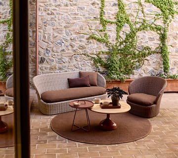 Coast πολυθρόνα lounge swivel - Umber brown (Flat Weave) - Cane-line