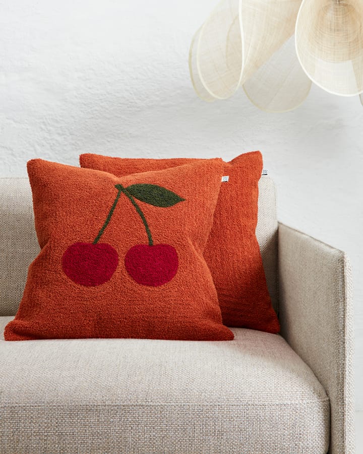 Μαξιλαροθήκη Cherry 50x50 cm, Apricot orange-red-green Chhatwal & Jonsson