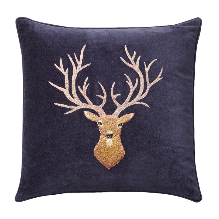 Κεντημένο κάλυμμα μαξιλαριού Embroidered Reindeer 50x50 cm - Navy - Chhatwal & Jonsson