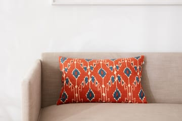 Ikat Goa μαξιλαροθήκη 60x40 cm - Βερυκοκί πορτοκαλί-μπλε του παραδείσου - Chhatwal & Jonsson