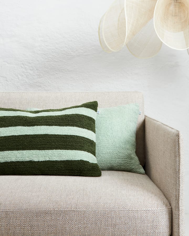 Μαξιλαροθήκη Stripe linen boucle 40x60 cm, Cactus green-aqua Chhatwal & Jonsson