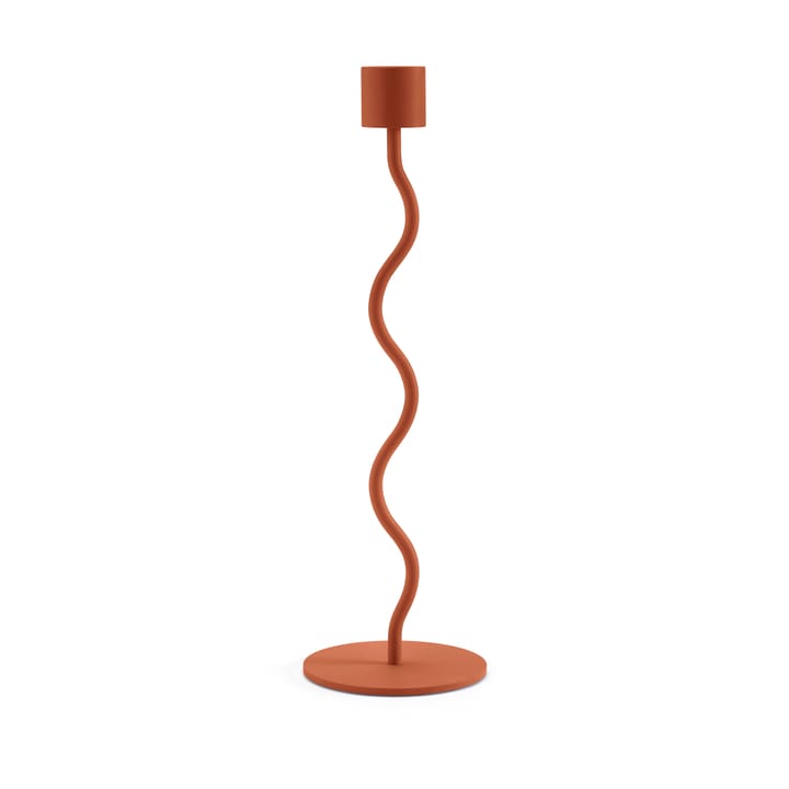 Curved κηροπήγιο 26 εκ, Brick red Cooee Design