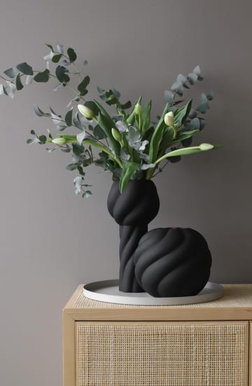 Twist pillar βάζο 34 cm - Black - Cooee Design