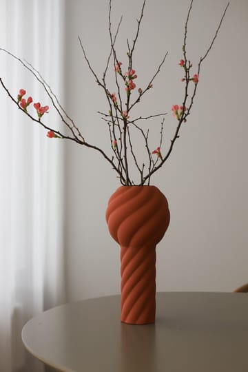 Twist pillar βάζο 34 cm - Brick red - Cooee Design