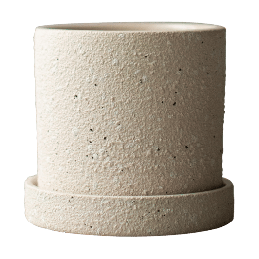 Grow γλάστρα Ø10 cm με πιατάκι - Creme structure - DBKD