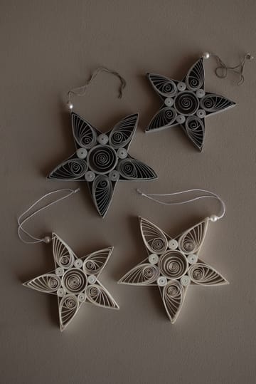 Paper star χριστουγεννιάτικο κρεμαστό αστέρι 10,5 cm - White - DBKD