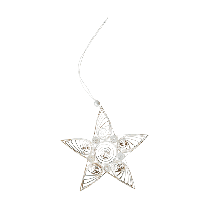 Paper star χριστουγεννιάτικο κρεμαστό αστέρι 13 cm - White - DBKD