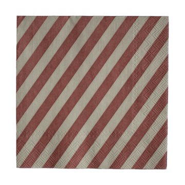 Stripe χαρτοπετσέτα 33x33 εκ. 20 τεμαχίων - Dark red - DBKD