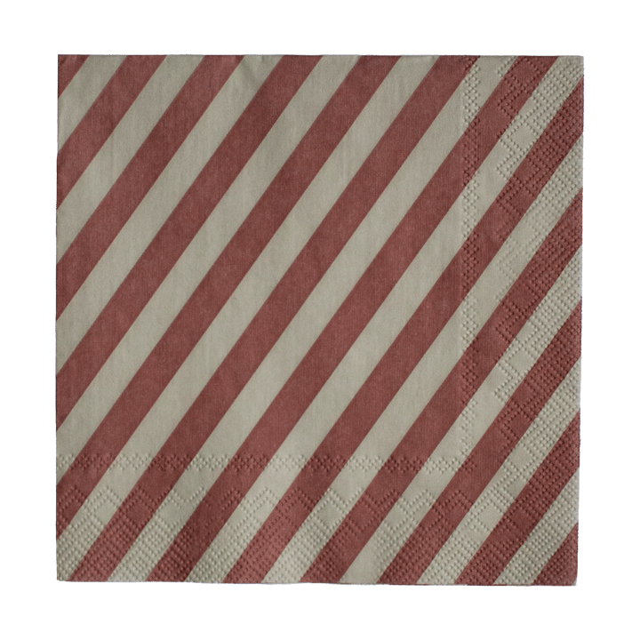 Stripe χαρτοπετσέτα 33x33 εκ. 20 τεμαχίων - Dark red - DBKD