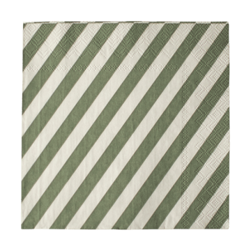 Stripe χαρτοπετσέτα 33x33 εκ. 20 τεμαχίων - Green - DBKD