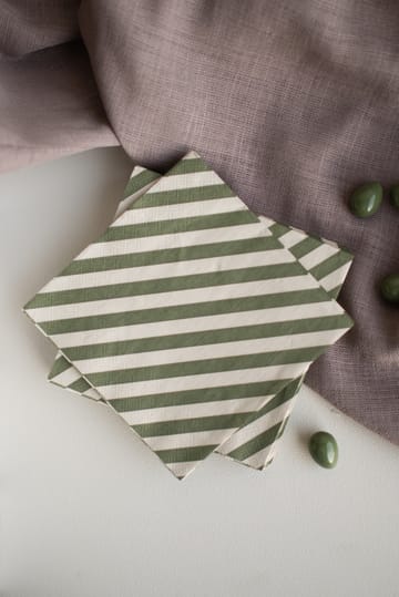 Stripe χαρτοπετσέτα 33x33 εκ. 20 τεμαχίων - Green - DBKD