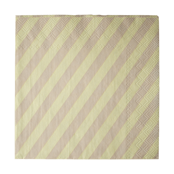 Stripe χαρτοπετσέτα 33x33 εκ. 20 τεμαχίων - Yellow - DBKD