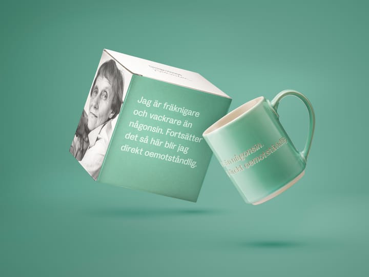 Astrid Lindgren κούπα, I am frecklier… - πράσινο-σουηδικά - Design House Stockholm