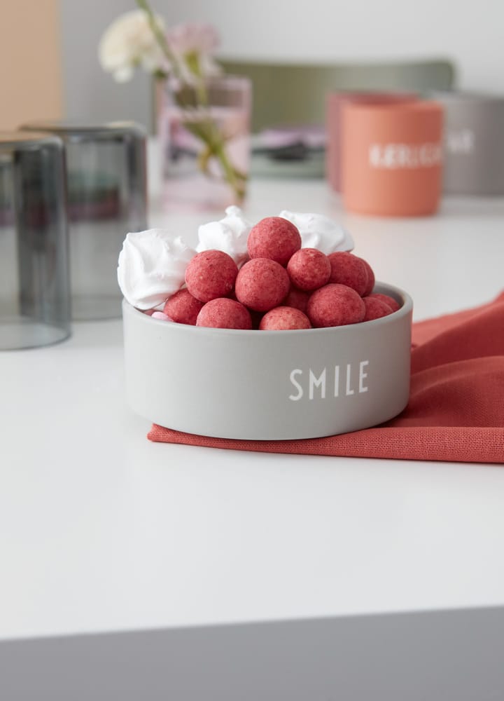 Design Letters μπολ για σνακ Ø12 cm - Smile-γκρι - Design Letters