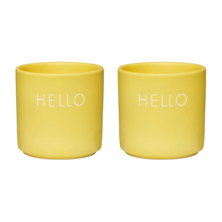 Design Letters αυγοθήκη 2 τεμαχίων - Hello-yellow - Design Letters