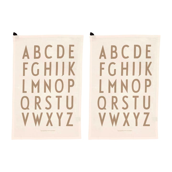 Design Letters πετσέτα κουζίνας 40x60 cm Συσκευασία 2 τεμαχίων - Υπόλευκο - Design Letters