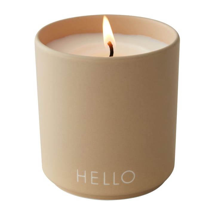 Design Letters αρωματικό κερί Ø8 cm - Hello-beige - Design Letters