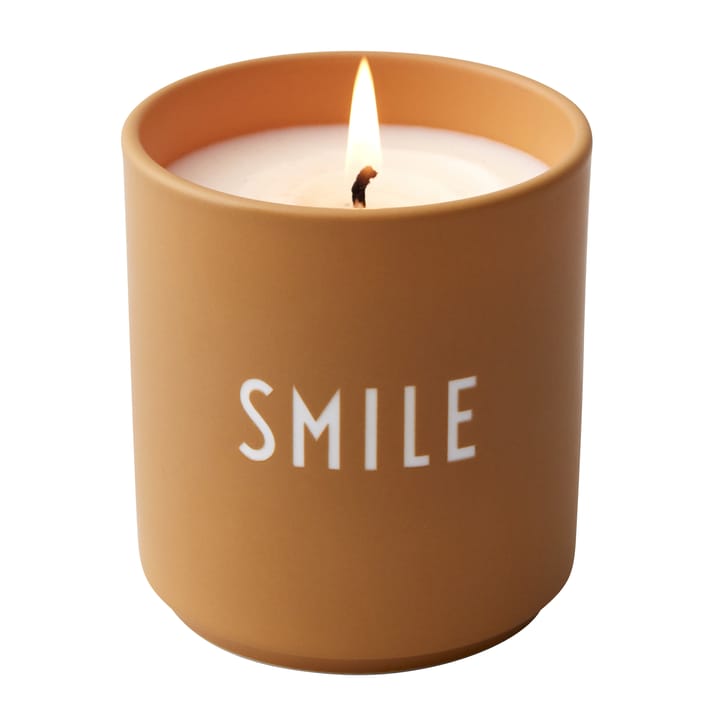 Design Letters αρωματικό κερί Ø8 cm - Smile-μουσταρδί - Design Letters