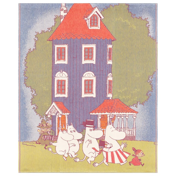 Moomin House κουβέρτα 140x170 cm - Πολύχρωμο - Ekelund Linneväveri