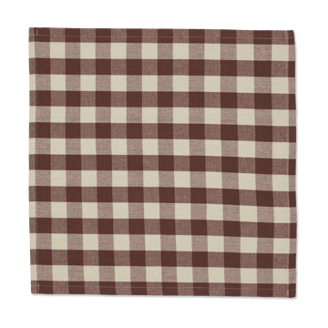 Bothy Check βαμβακερί πετσέτα 40x40 cm 4 τεμάχια - Cinnamon-grey green - ferm LIVING