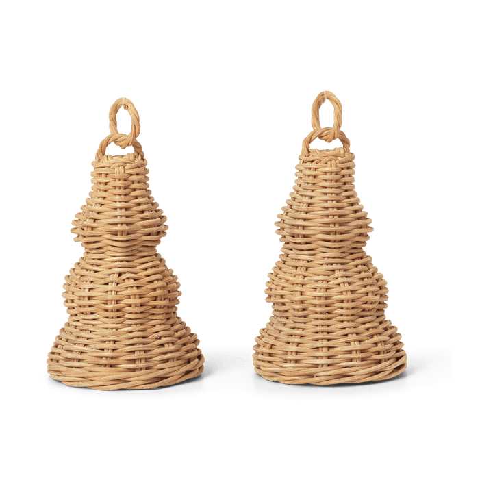 Braided Bell Baubles στολίδι δέντρου Συσκευασία 2 τεμαχίων - Natural - Ferm LIVING